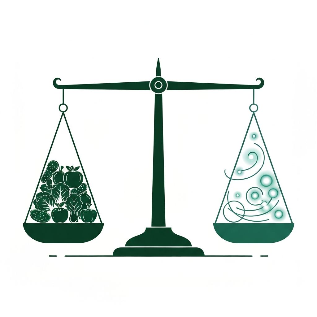 Energy balance concept illustration